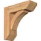 Ekena Millwork Thorton Slat Smooth Bracket w/ Offset Brace, Western Red Cedar, 5 1/2"W x 16"D x 16"H BKT0604X16X16THR06SWR - alternate 1